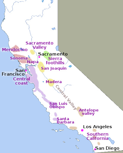 California wine areas
